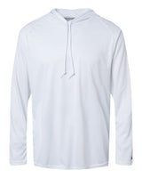 Badger Unisex B-Core Hooded Long Sleeve T-Shirt. 4105 - White