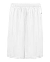 Badger Men's B-Core 10" Shorts with Pockets. 4119 - White