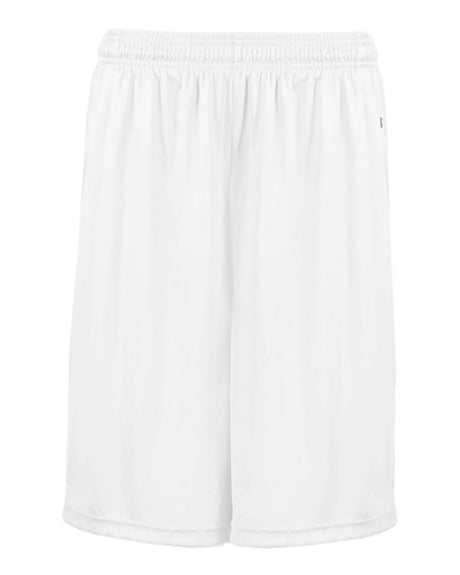 Badger Men's B-Core 10" Shorts with Pockets. 4119 - White