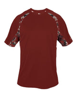 Badger Men's Hook Digital T-Shirt. 4140 - Cardinal/ Cardinal Digital