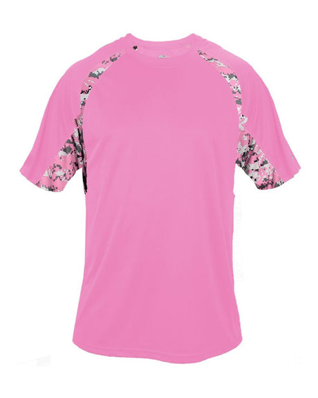 Badger Men's Hook Digital T-Shirt. 4140 - Pink/ Pink Digital