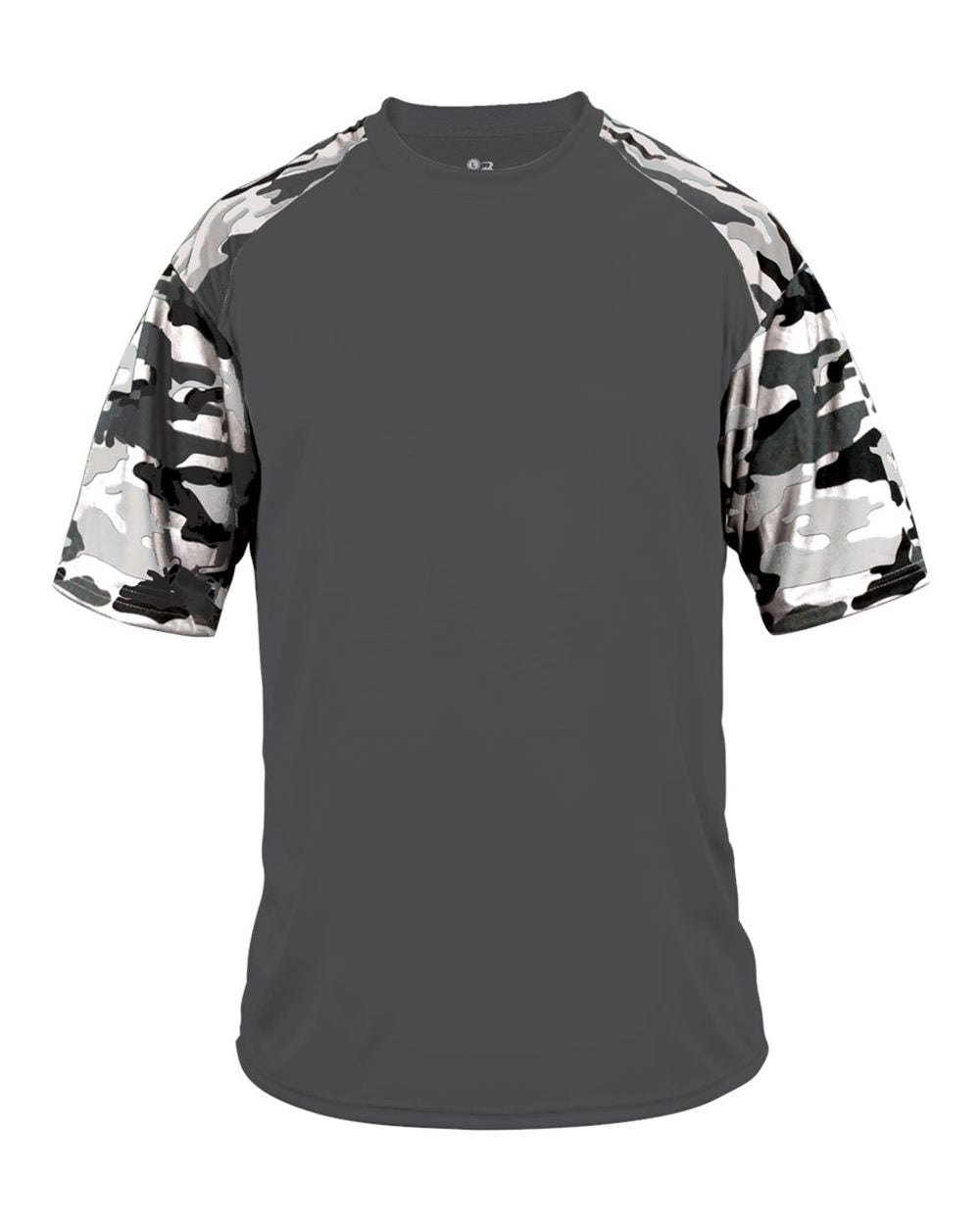 Badger Men's Camo Sport T-Shirt. 4141 - Graphite/ White Camo