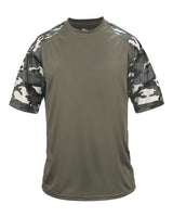 Badger Men's Camo Sport T-Shirt. 4141 - OD Green/ OD Green Camo