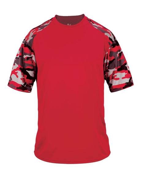 Badger Men's Camo Sport T-Shirt. 4141 - Red/ Red Camo