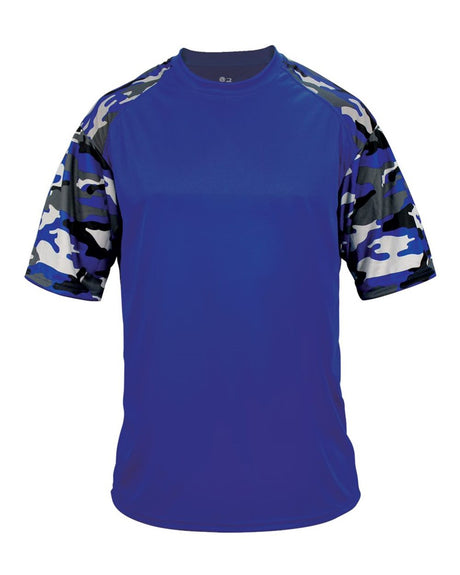Badger Men's Camo Sport T-Shirt. 4141 - Royal/ Royal Camo