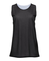 Badger Women's Pro Mesh Reversible Tank Top. 8978 - Black/ White