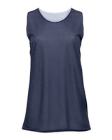 Badger Women's Pro Mesh Reversible Tank Top. 8978 - Navy/ White