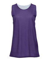 Badger Women's Pro Mesh Reversible Tank Top. 8978 - Purple/ White