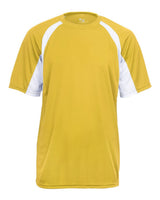 Badger Men's B-Core Hook T-Shirt. 4144 - Gold/ White