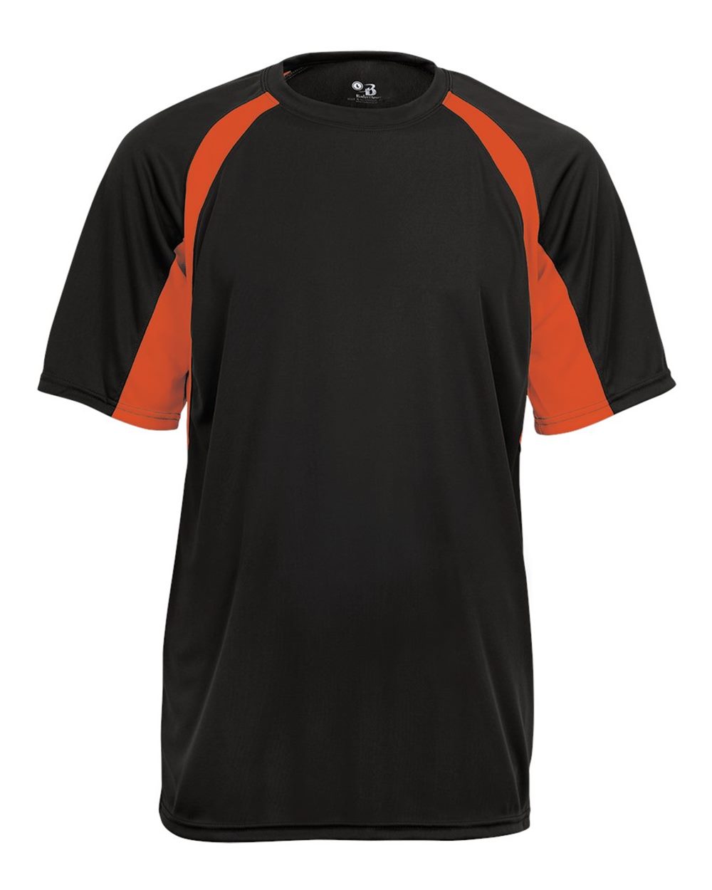 Badger Men's B-Core Hook T-Shirt. 4144 - Black/ Burnt Orange