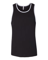 Next Level Unisex Cotton Tank. 3633 - Black/ Heather Grey