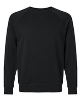 Next Level Unisex Laguna Raglan Crewneck Sweatshirt. 9000 - Black