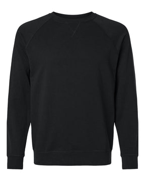 Next Level Unisex Laguna Raglan Crewneck Sweatshirt. 9000 - Black