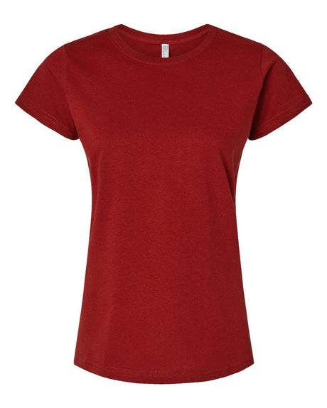 LAT Women's Fine Jersey Tee. 3516 - Garnet