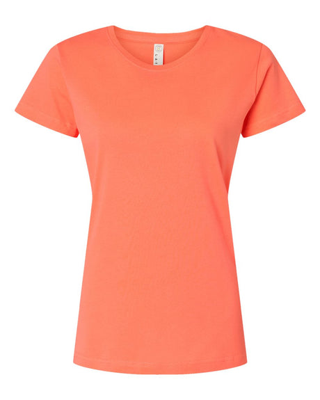 LAT Women's Fine Jersey Tee. 3516 - Papaya