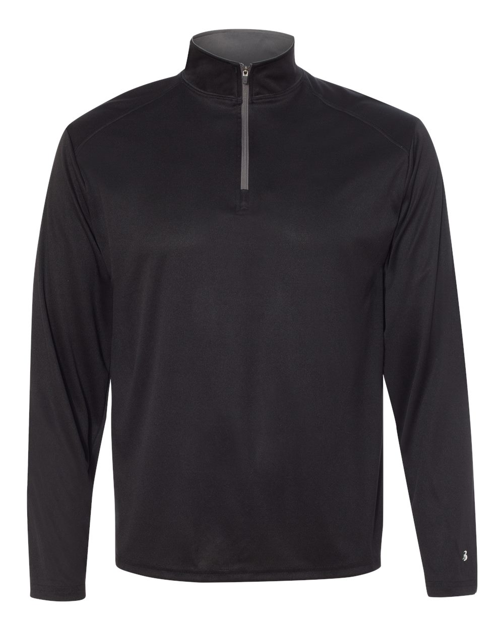 Badger Men's B-Core Quarter-Zip Pullover. 4102 - Black/ Graphite