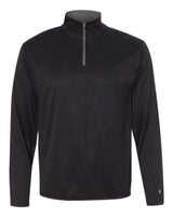 Badger Men's B-Core Quarter-Zip Pullover. 4102 - Black/ Graphite