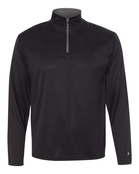Badger Men's B-Core Quarter-Zip Pullover. 4102 - Black/ Graphite