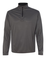 Badger Men's B-Core Quarter-Zip Pullover. 4102 - Graphite/ Black