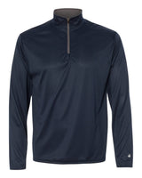 Badger Men's B-Core Quarter-Zip Pullover. 4102 - Navy/ Graphite