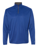 Badger Men's B-Core Quarter-Zip Pullover. 4102 - Royal/ Graphite