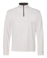 Badger Men's B-Core Quarter-Zip Pullover. 4102 - White/ Graphite