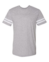 LAT Unisex Football Fine Jersey Tee. 6937 - Vintage Heather/ White