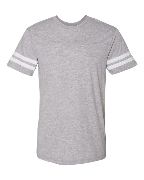 LAT Unisex Football Fine Jersey Tee. 6937 - Vintage Heather/ White