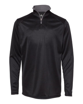 Badger Youth B-Core Quarter-Zip Pullover. 2102 - Black/ Graphite