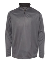 Badger Youth B-Core Quarter-Zip Pullover. 2102 - Graphite/ Black