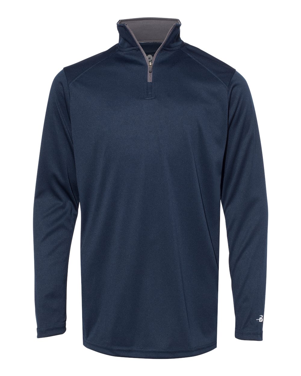 Badger Youth B-Core Quarter-Zip Pullover. 2102 - Navy/ Graphite