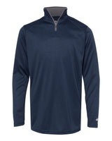 Badger Youth B-Core Quarter-Zip Pullover. 2102 - Navy/ Graphite