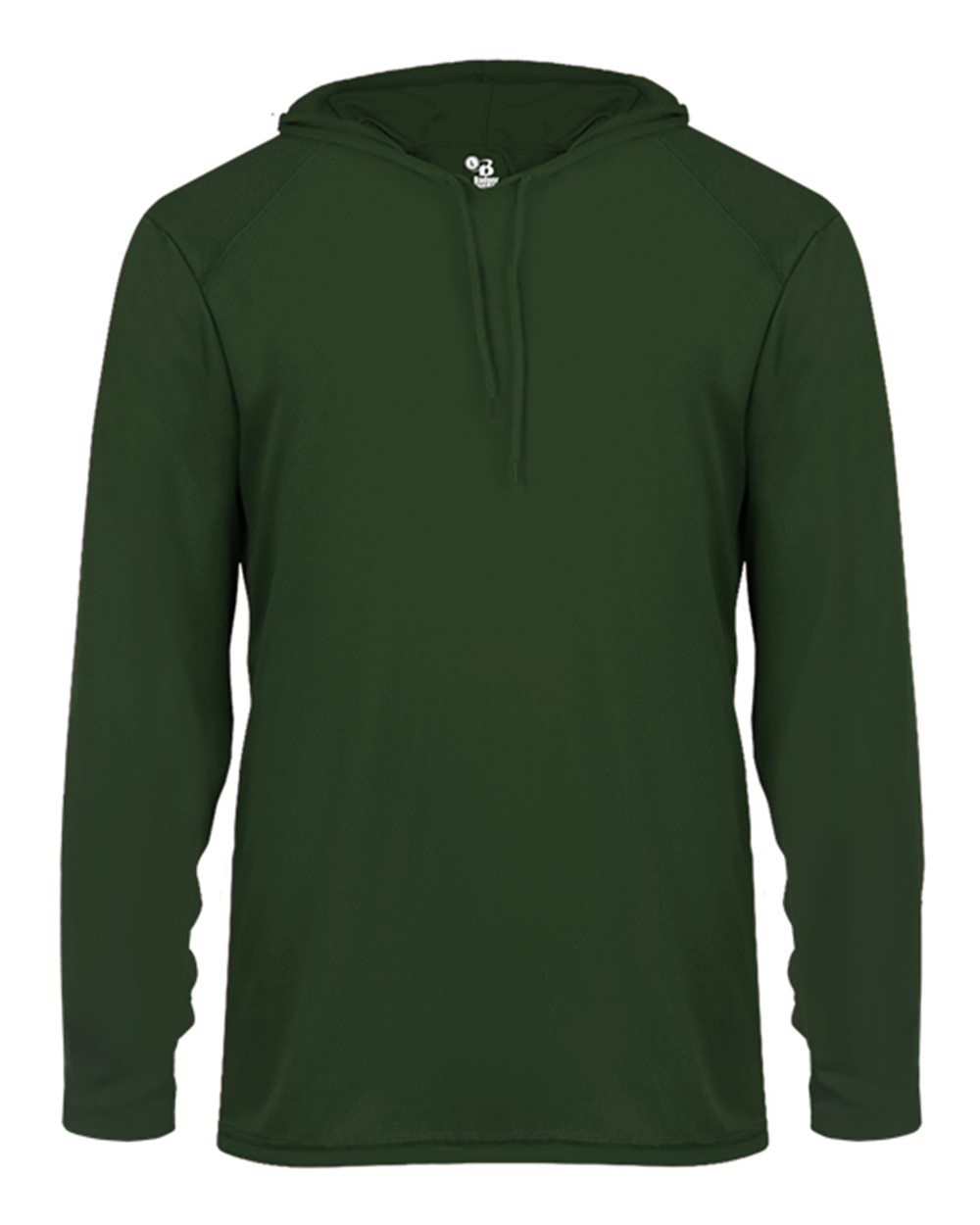 Badger Unisex B-Core Hooded Long Sleeve T-Shirt. 4105 - Forest