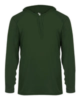 Badger Unisex B-Core Hooded Long Sleeve T-Shirt. 4105 - Forest