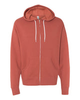 Independent Trading Co. Unisex Lightweight Full-Zip Hooded Sweatshirt. AFX90UNZ - Rust