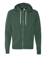 Independent Trading Co. Unisex Lightweight Full-Zip Hooded Sweatshirt. AFX90UNZ - Alpine Green