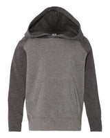 Independent Trading Co. Toddler Special Blend Hooded Raglan Sweatshirt. PRM10TSB - Nickel/ Carbon