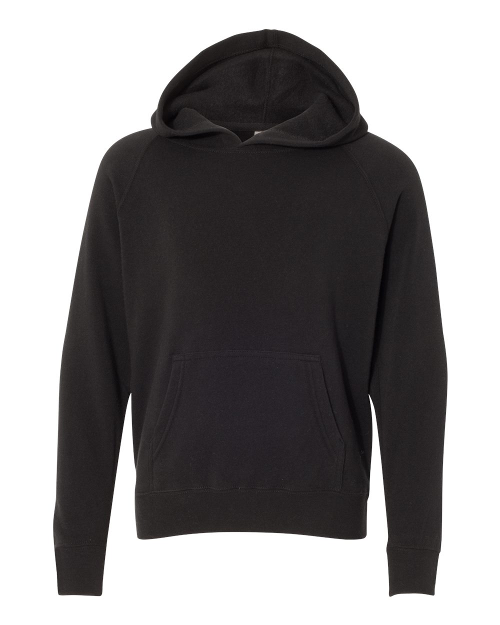 Independent Trading Co. Youth Lightweight Special Blend Raglan Hooded Sweatshirt. PRM15YSB - Black