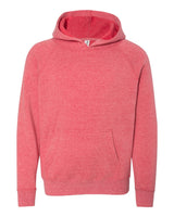 Independent Trading Co. Youth Lightweight Special Blend Raglan Hooded Sweatshirt. PRM15YSB - Pomegranate