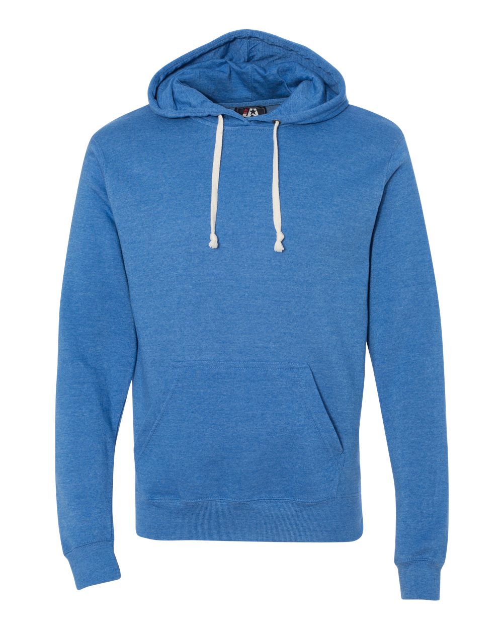J. America Men's Triblend Fleece Hooded Sweatshirt. 8871 - Cool Royal Triblend