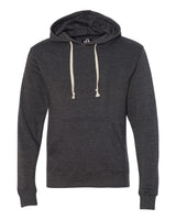 J. America Men's Triblend Fleece Hooded Sweatshirt. 8871 - Black Triblend