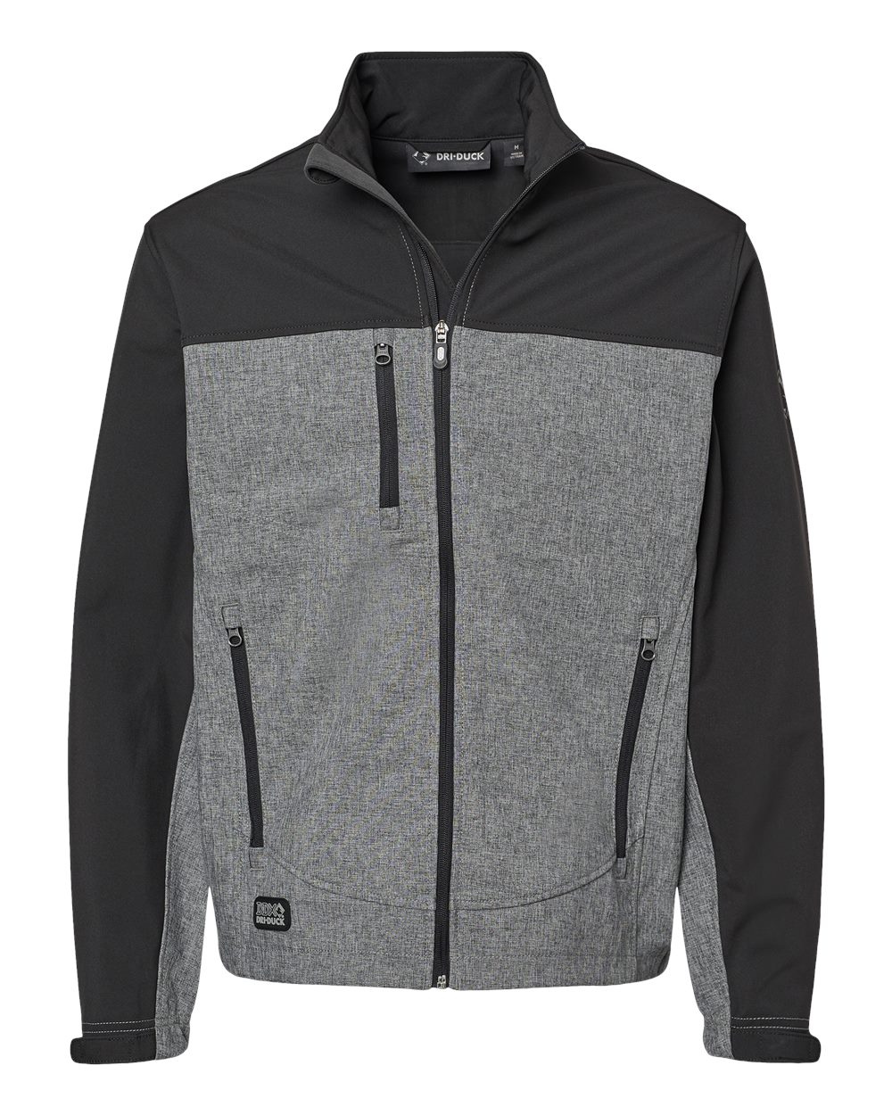 DRI DUCK Men's Motion Soft Shell Jacket. 5350 - Black Heather/ Black