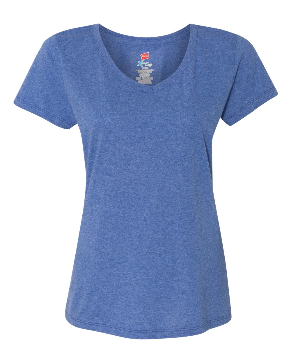 Hanes Women's Perfect-T Triblend V-Neck T-Shirt. 42VT - Royal Triblend