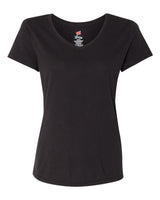 Hanes Women's Perfect-T Triblend V-Neck T-Shirt. 42VT - Black Triblend