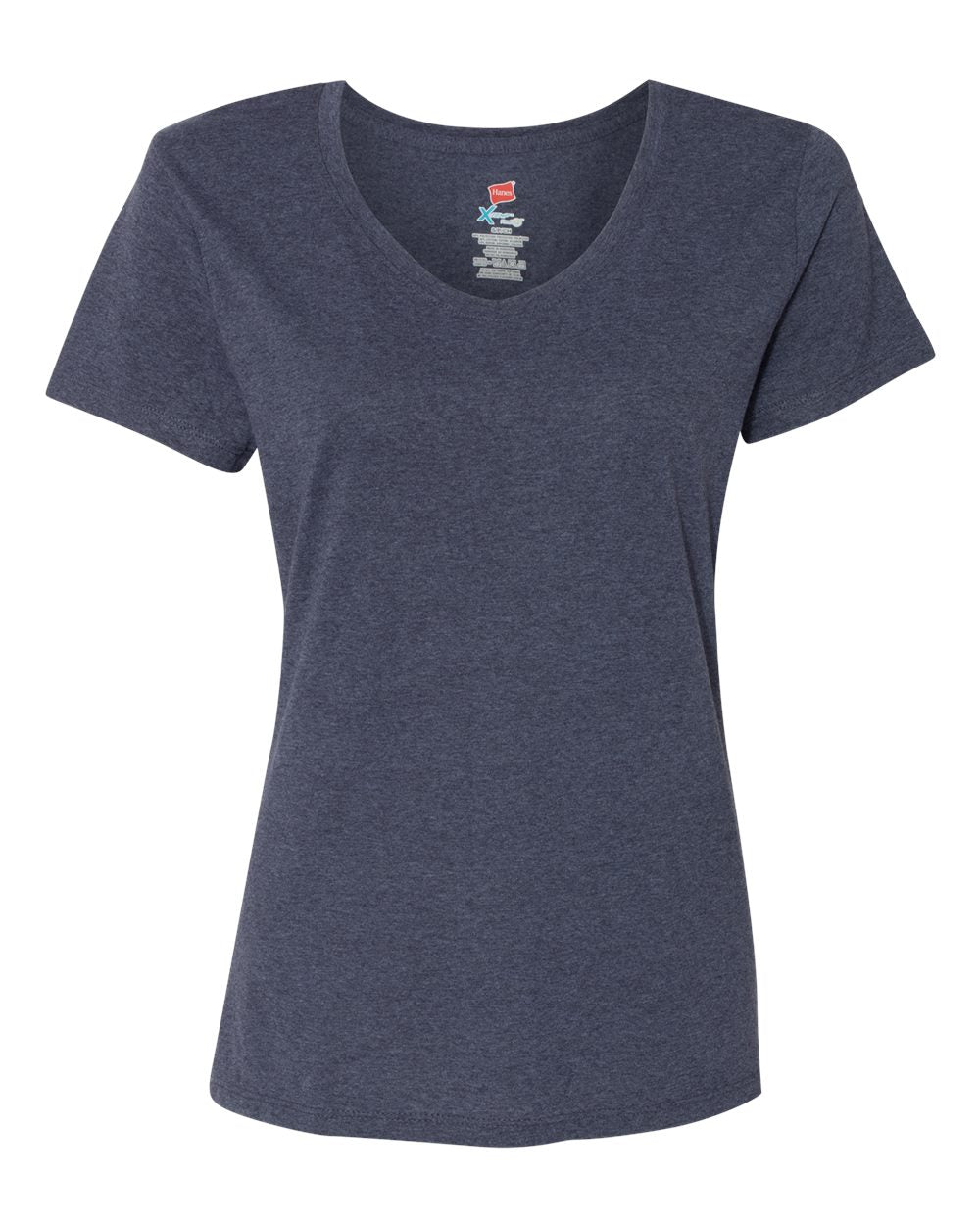Hanes Women's Perfect-T Triblend V-Neck T-Shirt. 42VT - Navy Triblend