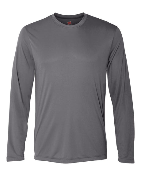 Hanes Unisex Cool DRI® Long Sleeve Performance T-Shirt. 482L - Graphite