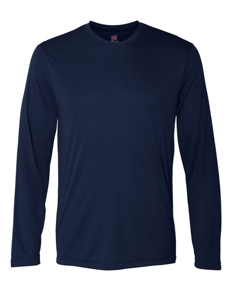 Hanes Unisex Cool DRI® Long Sleeve Performance T-Shirt. 482L - Navy