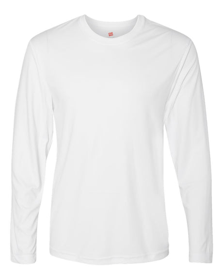 Hanes Unisex Cool DRI® Long Sleeve Performance T-Shirt. 482L - White