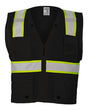 Kishigo Unisex EV Series® Enhanced Visibility Multi-Pocket Mesh Vest. B100-111 - Black/ Lime - B100