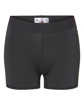 Badger Women’s 3" Pro-Compression Shorts. 4629 - Black